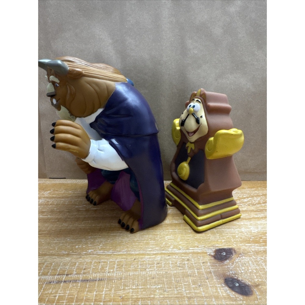 Lot of 2 Pizza Hut Disney Beauty and the Beast Puppets Beast And Cogsworth - Picture 3 of 3